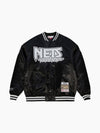 Bape x Mitchell & Ness New Jersey Nets Satin Jacket