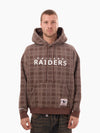Oakland Raiders Plaid Boxy Hoodie